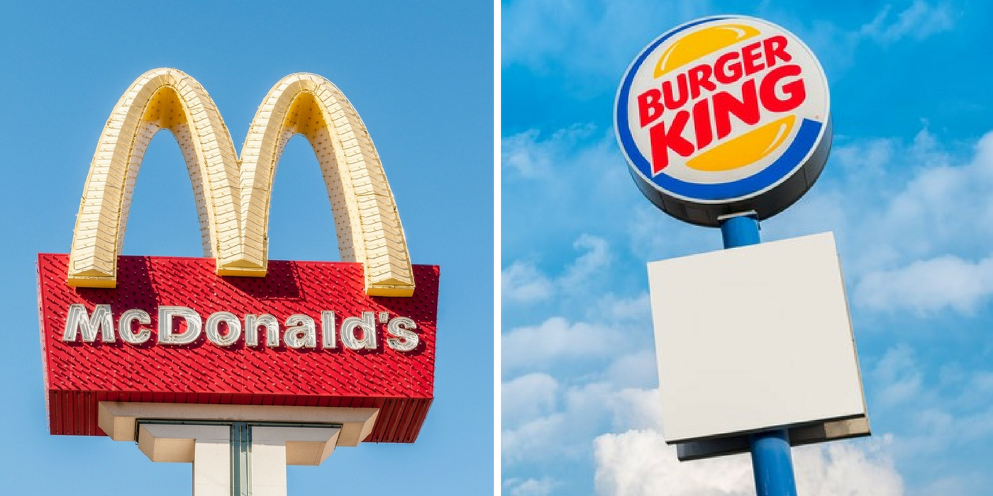 Burger King und McDonalds führen einen Kampf um Kunden.